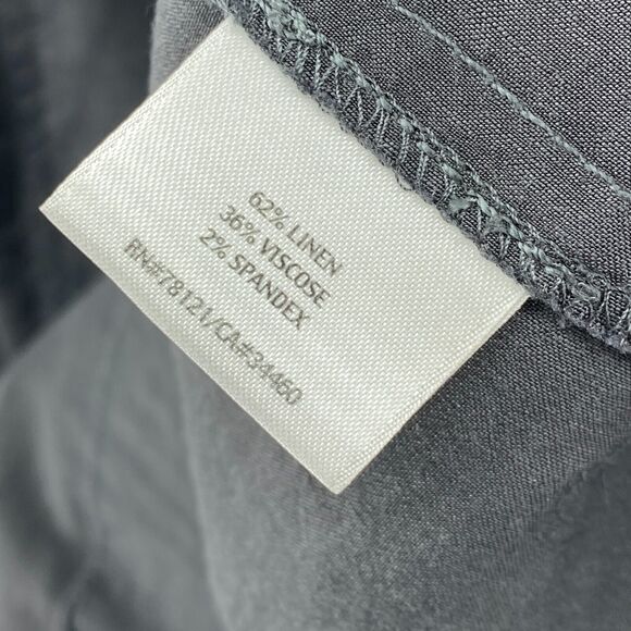 EILEEN FISHER Skirt S Stretch Linen Viscose Pencil Straight Side Zip Gray - Picture 8 of 11